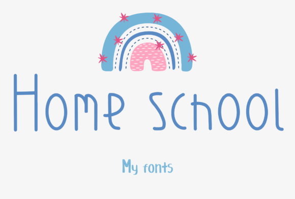 Home School Font Poster 1