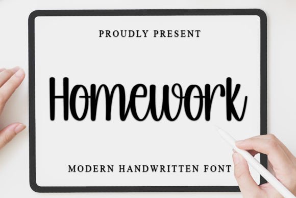 Homework Font Poster 1