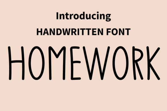 Homework Font Poster 1