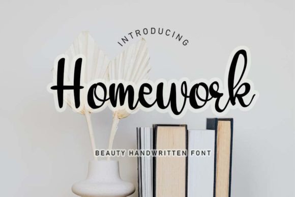 Homework Font Poster 1