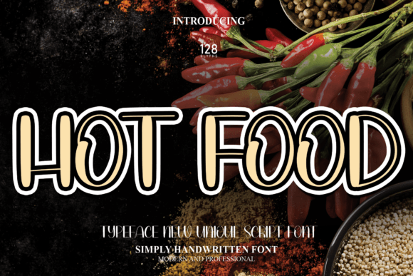 Hot Food Font Poster 1