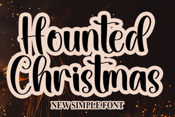 Hounted Christmas Font Poster 1