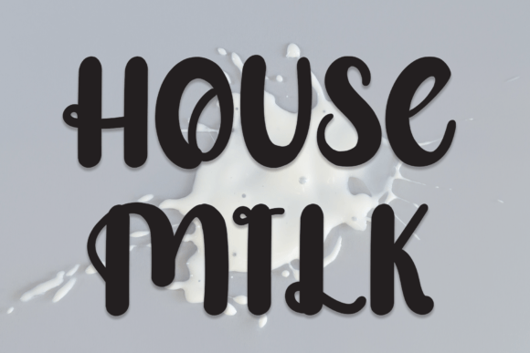 House Milk Font Poster 1