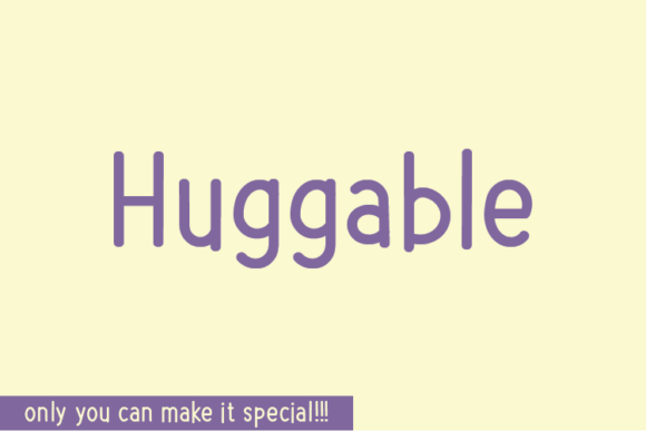 Huggable Font Huggable Font Poster 1