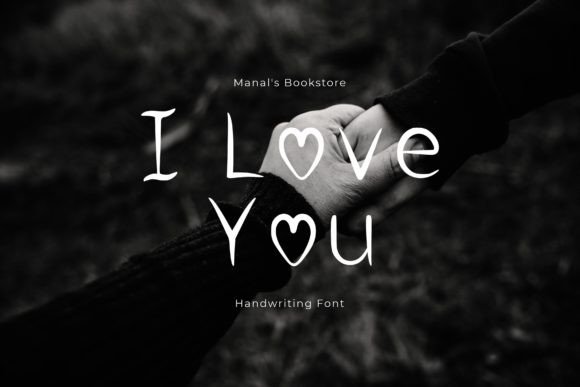 I Love You Font Poster 1