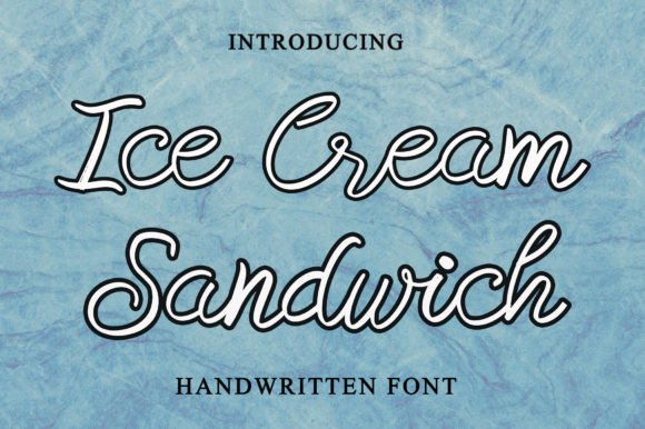 Ice Cream Sandwich Font Poster 1