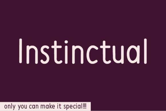 Instinctual Font Poster 1