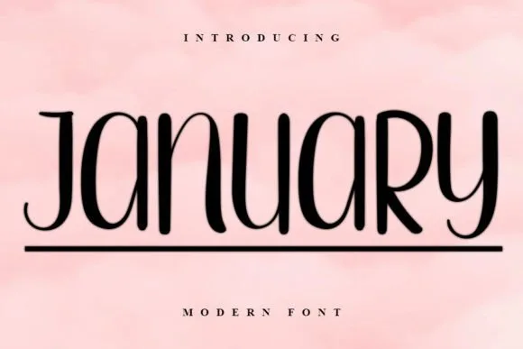 January Font January Font Poster 1