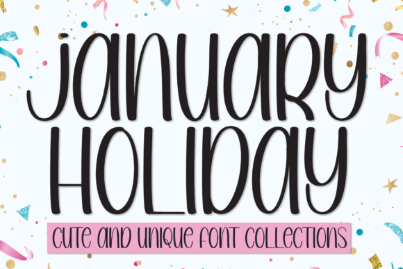 January Holiday Font Poster 1