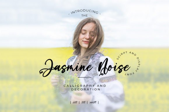 Jasmine Noise Brush Font Poster 1
