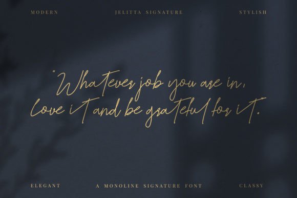 Jelitta Signature Font Poster 4