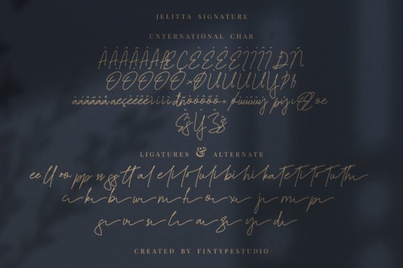 Jelitta Signature Font Poster 9