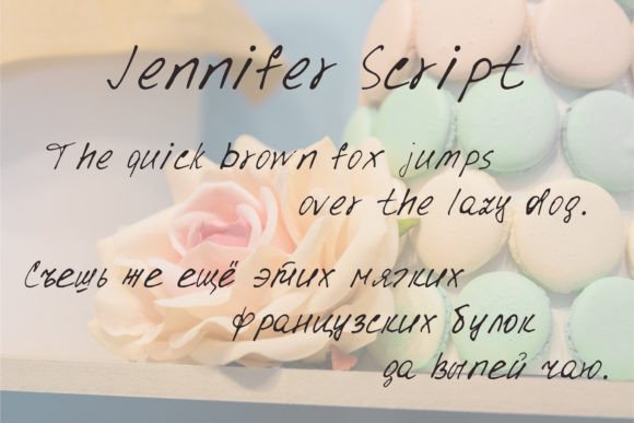 Jennifer Script Font Poster 3