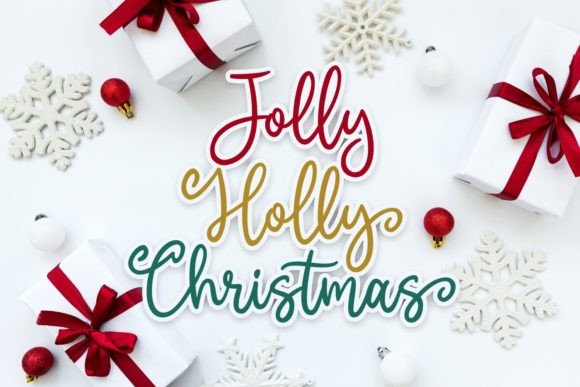 Jolly Holly Christmas Font Poster 1