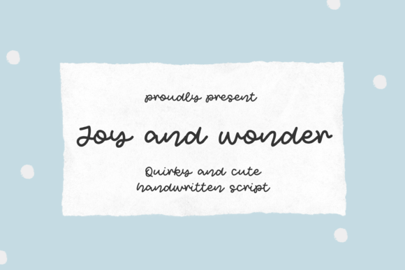 Joy and Wonder Font Poster 1