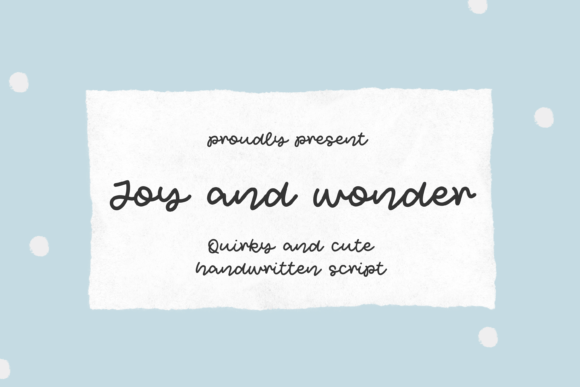 Joy and Wonder Font Joy and Wonder Font Poster 1