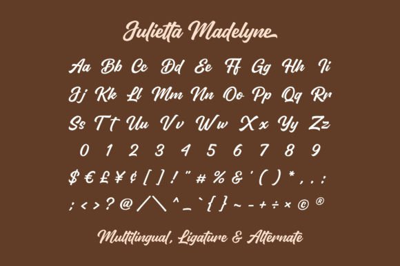 Julietta Madelyne Font Poster 9