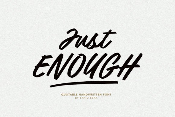 Just Enough Font Poster 1