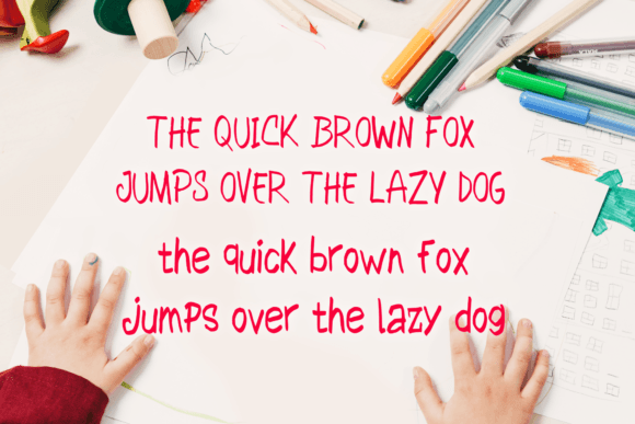 Kids & Pen Font Poster 4