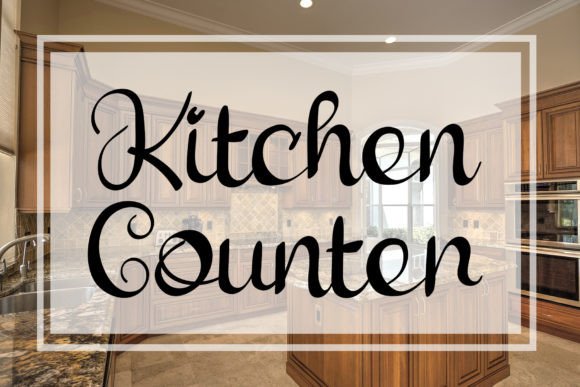 Kitchen Counter Font Poster 1
