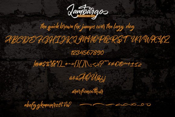 Lambargo Font Poster 5