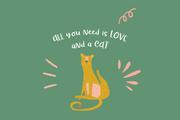 Lazy Cat Font Poster 3