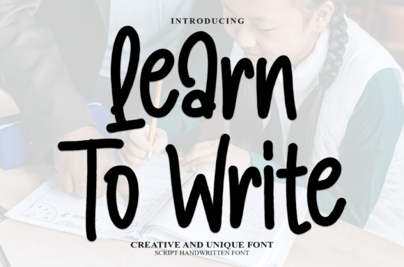 Learn to Write Font