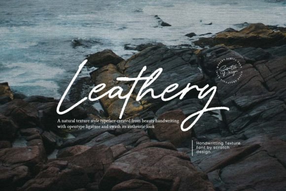 Leathery Font Poster 1