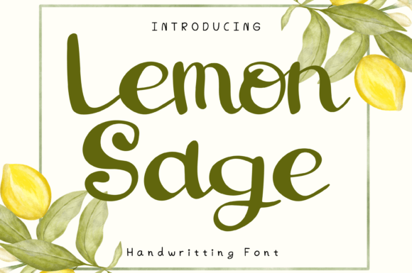 Lemon Sage Font Poster 1
