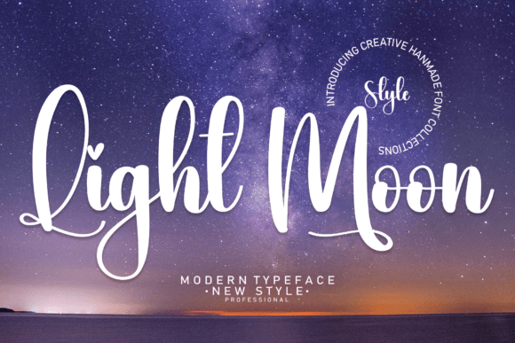 Light Moon Font Poster 1