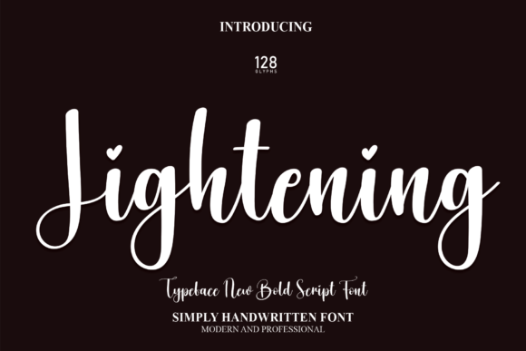 Lightening Font Poster 1