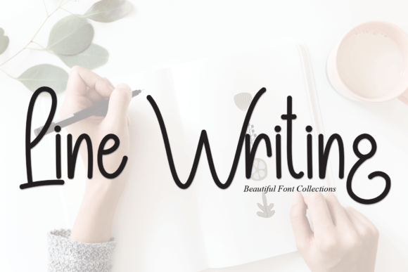 Line Writing Font Poster 1