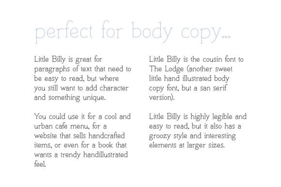 Little Billy Font Poster 8