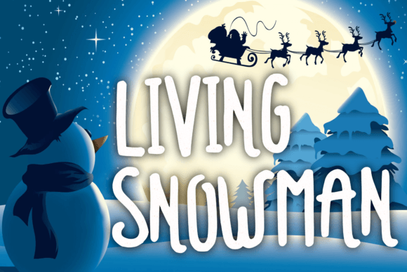 Living Snowman Font Poster 1