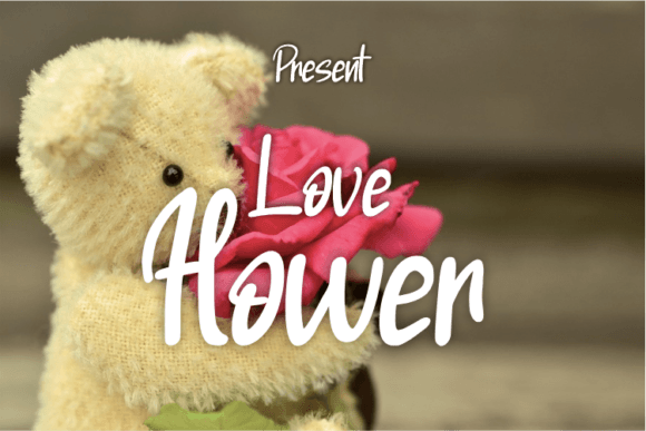 Love Flower Font Poster 1