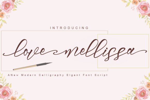 Love Mellissa Font Poster 1