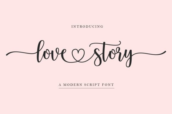 Love Story Font Poster 1