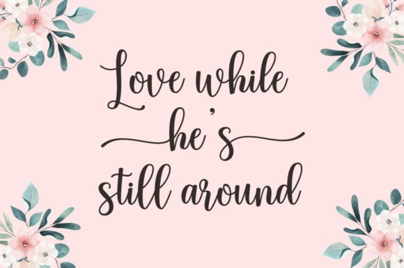 Love Story Font Poster 3
