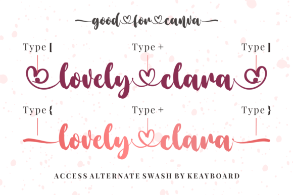 Lovely Clara Font Poster 2