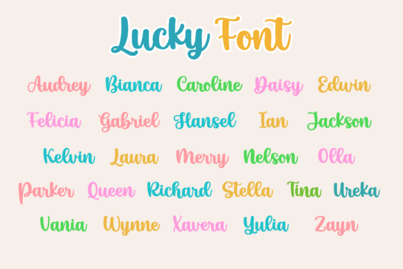 Lucky Font Poster 3