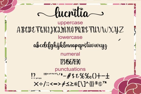 Lucritia Font Poster 5