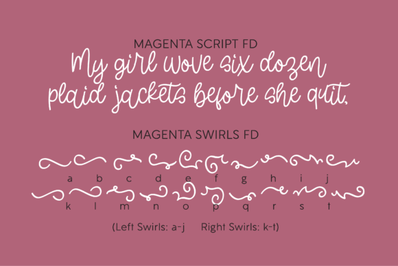 Magenta Font Poster 6