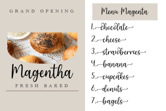 Magentha Chocolate Font Poster 2