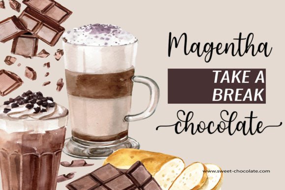 Magentha Chocolate Font Poster 3