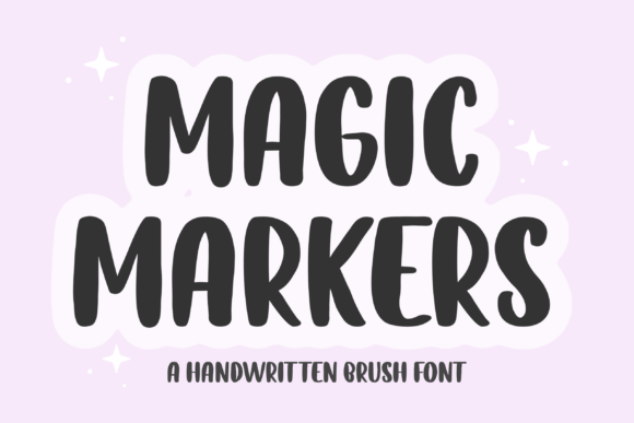 Magic Markers Font Poster 1