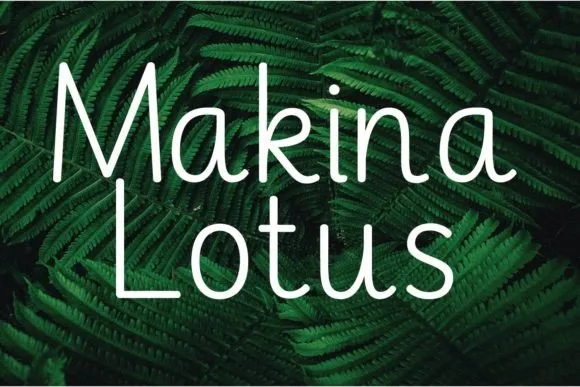 Makina Lotus Font Makina Lotus Font Poster 1