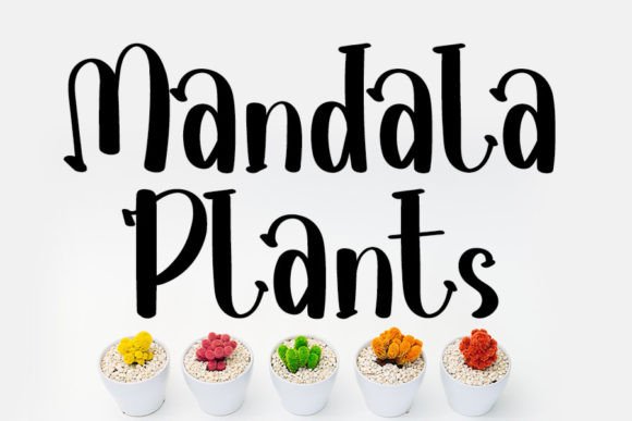 Mandala Plants Font Poster 1