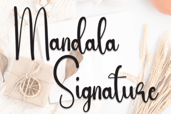 Mandala Signature Font Poster 1