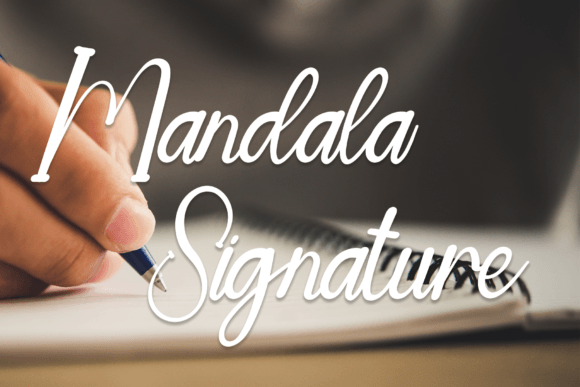 Mandala Signature Font Poster 1