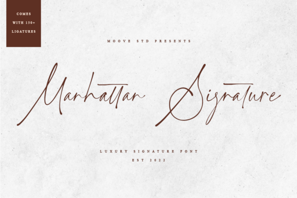 Manhattan Signature Font Poster 1